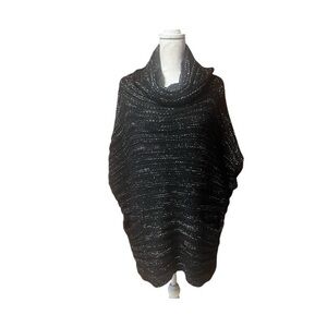 Madden NYC Knit Sparkle Poncho Sweater